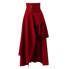 Women's Gothic Clothing Vintage Cotton Black Prom Party High Waist Skirts Long Classic Draped Skirt Midi Skirt with High Waist Casual Women's Skirt Comfortable Elegant Skirt Long, red, M Women's Gothic Clothing Vintage Cotton Black Prom Party High Waist Skirts Long Classic Draped Skirt Midi Skirt with High Waist Casual Women's Skirt Comfortable Elegant Skirt Long, red, M