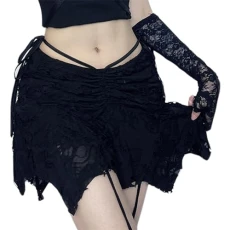 Women's Gothic Mini Skirt Short Steampunk Punk Skirt for Women UK Lace Up Ruched Skirt Black S A Line Ripped Skirt Retro Vintege Irregular Tiered Skirt Cotton Casual Streetwear Y2K Skirt Summer Women's Gothic Mini Skirt Short Steampunk Punk Skirt for Women UK Lace Up Ruched Skirt Black S A Line Ripped Skirt Retro Vintege Irregular Tiered Skirt Cotton Casual Streetwear Y2K Skirt Summer