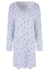 Womens Grey Sheep Soft Touch Nightdress