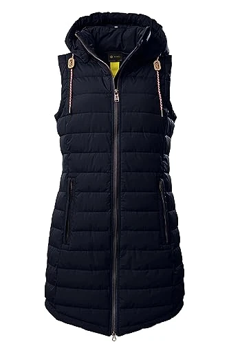 Women's GS 166 Wmn Qltd Vst Quilted Functional Vest in Down Look with Zip-Off Hood