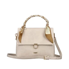Women's H1605 Shoulder Bag, Beige, Small Women's H1605 Shoulder Bag, Beige, Small