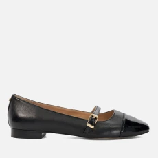 Womens Habits Leather Mary Janes - Black