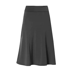 Women's Half Bodies Skirt Pleated A Line Midi Dress Knee Length Summer Skirts for Women UK Casual High Waisted Soft Skirt Leisure Dress Swing Hem Elegent Mid-Calf Skirt(A Dark Gray,S)