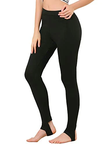 Women's Halloween Costume Leggings Elastic Waistband Gym Yoga Soft Cotton Stirrup Pants Blacks S