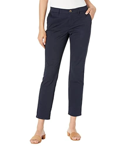 Women's Hampton Chino Pant-Solid Trouser, Navy, 14