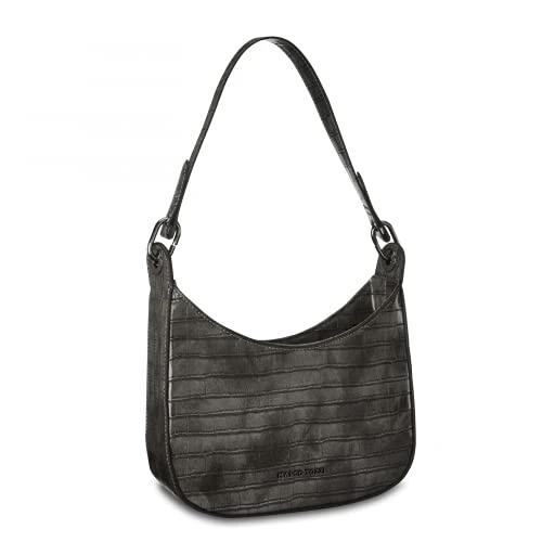 Women's Handbag 2-2-61006-27, Dark Grey Crocodile, One Size