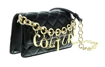 Women's Handbags Shoulder Bag Black Quilted Shoulder Bag with Chain Charms COUTURE Autumn Winter 2022/23 100% Polyester 73VA4BC2ZS409 899 UNI, Black Women's Handbags Shoulder Bag Black Quilted Shoulder Bag with Chain Charms COUTURE Autumn Winter 2022/23 100% Polyester 73VA4BC2ZS409 899 UNI, Black