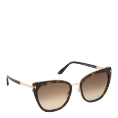 Womens Havana Simona Sunglasses 57mm - Brown