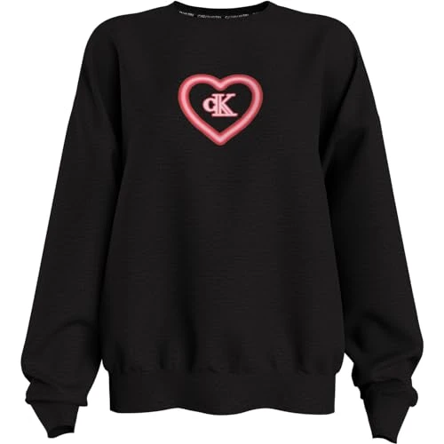 Womens Heart Sweatshirt Neon Heart M