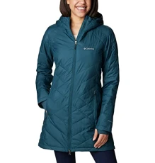 Women's Heavenly Long Hdd Jacket Hooded Puffer Jacket, Night Wave, Size M