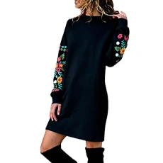 Women's Herbstkleid Damen Evening Dress Long, Black, 3XL Women's Herbstkleid Damen Evening Dress Long, Black, 3XL
