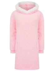 Women's Hetty Soft Fleece Chunky Loungewear Longline Pullover Hooded Top