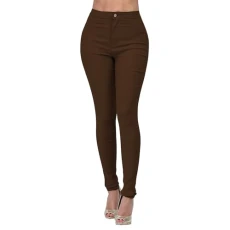 Womens High Waist Skinny Jeans Fashion Ripstop Wear-Resistant Long Utility Denim Pants Solid Color Curvy Slim Fit Totally Shaping Mom Butt Lifting Denim Jean Pants with Pockets