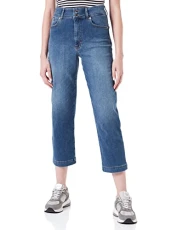 Women's high-Waisted Regular fit Jeans, Blue Denim, 33
