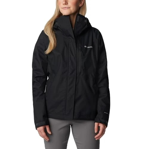 Women's Hikebound Jacket Waterproof Rain Jacket, Black, Size L