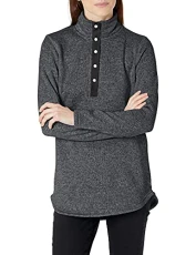 Women's Hingham Tunic Pullover Sweater, Black Heather, Large Women's Hingham Tunic Pullover Sweater, Black Heather, Large