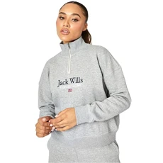 Womens Honeylane Half Zip Sweatshirt Quarter Sweater T Shirt Top Grey Marl 12 (M) Womens Honeylane Half Zip Sweatshirt Quarter Sweater T Shirt Top Grey Marl 12 (M)