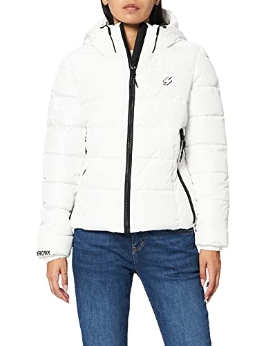 Women's Hooded Spirit Sports Puffer Jacket, Optic, L