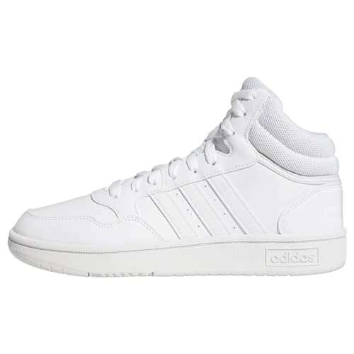 Women's Hoops 3.0 Mid Classic Sneaker, FTWR White/FTWR White/Dash Grey, 5.5 UK