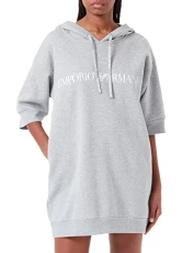 Women's Iconic Terry Night Dress, Light Grey Mix, S Women's Iconic Terry Night Dress, Light Grey Mix, S
