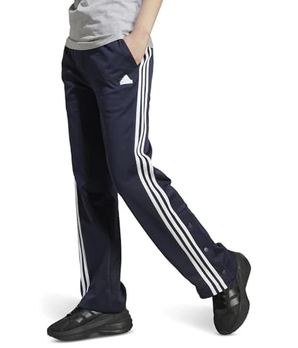 Women's Iconic Wrapping 3-Stripes Snap Track Pants, Ink/White, Large