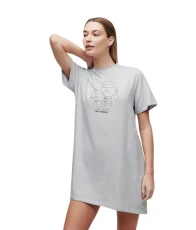 Women's ikonik 2.0 t-Shirt pj Dress Night, Grey/Black, XS Women's ikonik 2.0 t-Shirt pj Dress Night, Grey/Black, XS