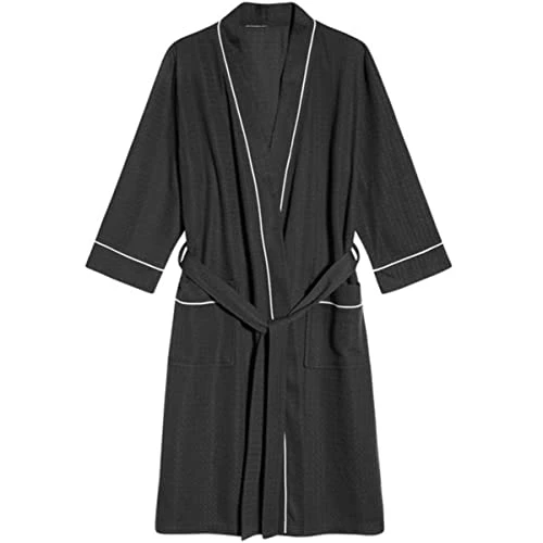 Women's Imitation Silk Pajamas Salon Client Robe Smock for Women Men Beach Robe Salon Client Gowns Women Robe Nighties for Women Guest Gown Cloak Fabric Men and Women Lapel