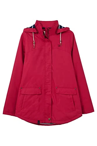 Womens Iona Warm Waterproof Raincoat - Ladies Padded Lined Winter Outdoor Coat With Hood - Redcurran