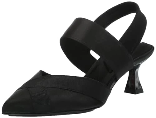 Women's Islander Dress Heel, Black Fabric, 9.5