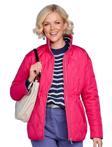 Womens Jacket Courcelle Full Zip Quilted Coat, Pink, 16 EU