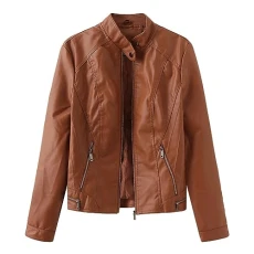 Womens Jacket Extra Long Trench Coat Personalised Gifts Women's Fashion Street Hipster Spring Fall Thin Stand Collar Solid Color Zipper Double Pocket Jacket Casual Leather Jacket Clearance Bargains