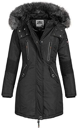 Women's Jacket Winter Parka Jacket Coracle/Coraly XL-FELLKAPUZE - Black II, XXL