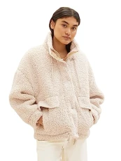 Women's Jacket with Stand-up Collar, 34271-beige Teddy, L Women's Jacket with Stand-up Collar, 34271-beige Teddy, L