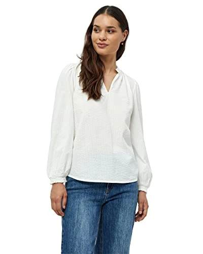 Women's Janey Long Sleeve White Blouses UK | Autumn Ladies Tops | Size XS, 235 Cloud Dancer