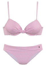 Women's Jap-309 Bikini Set, Pink and White Stripes, 10 UK/B Women's Jap-309 Bikini Set, Pink and White Stripes, 10 UK/B