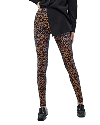 Women's Jaqueline Slim UK | Autumn Leggings | Size XL, 5130P NEBULAS Blue Print