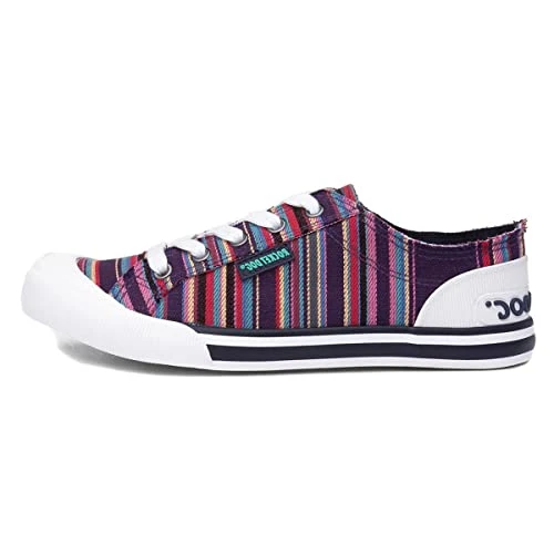 Women's Jazzin Trainers, Aloe Stripe Purple, 5 UK