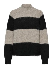 Women's Jdyzoey Life L/S Hn Ra Pullover KNT Noos Cardigan Sweater, Chateau Gray, S