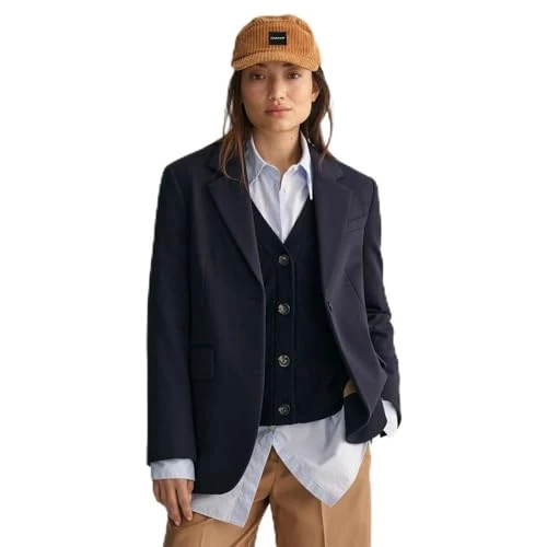 Womens Jersey Blazer Evening Blue M