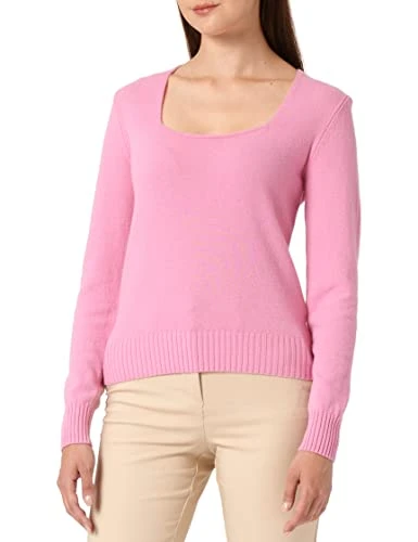 Women's Jersey G/C M/L 1067D102P Long Sleeve Crew-Neck Sweater, Pink 011, S