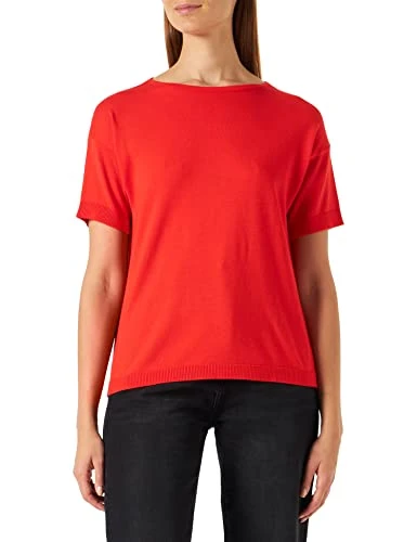 Women's Jersey G/C M/M 103CD102M Short Sleeve Crew-Neck Sweater, Red 35D, L