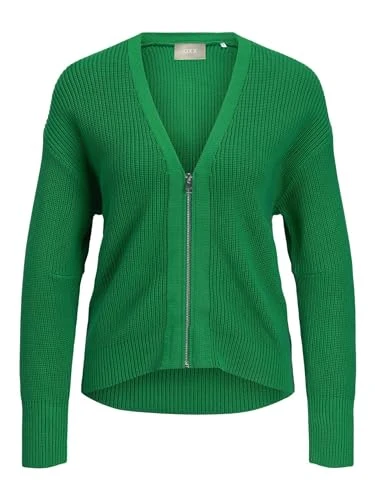 Women's JJXX JXELIZA LS Twist Cardigan Knit NOOS Sweater, Jolly Green, XL