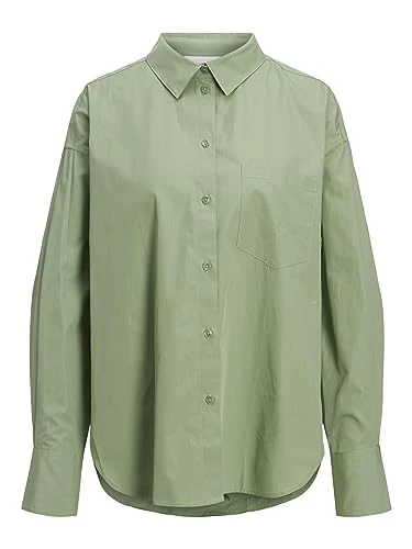 Women's Jjxx Jxjamie Ls Relaxed Poplin Shirt Noos Blouse, Loden Frost, M