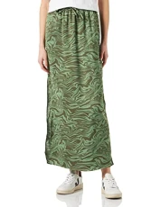 Women's Jjxx Jxmaria Midi Satin Skirt WVN Sn, Loden Frost/AOP:AOP, S