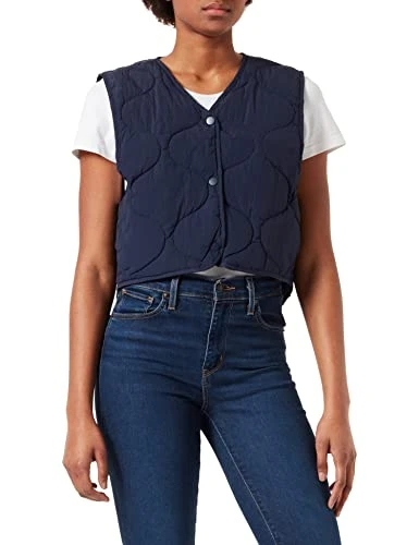 Women's Jjxx Jxmontana Crisp Quilted Vest Sn Jacket, Blazer navy, XL