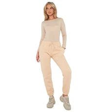 Womens Joggers Jogging Bottoms Fleece Activewear Baggy Trousers Tracksuit Jog Pants Sports Workout Gym Yoga Sweatpants (FT Stone, 8)