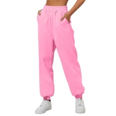 Women's Jogging Bottoms with Fleece Lining Thermal Trousers Winter Outdoor Straight Leg Trousers Jogger Trousers Workout High Waist Yoga Trousers Pockets Trousers Yellow Cargo Trousers High Waist