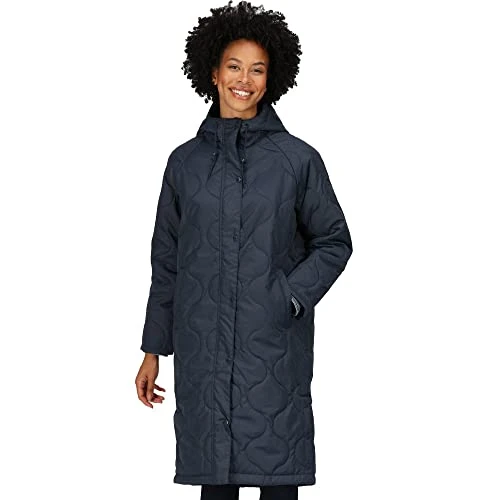 Women's Jovie Baffled Quilted Jackets, Navy, 16 UK