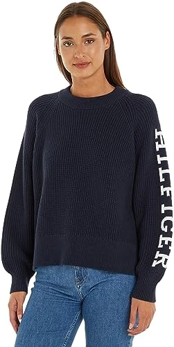 Women's Jumper Crew-Neck Sweater, Blue (Desert Sky), L