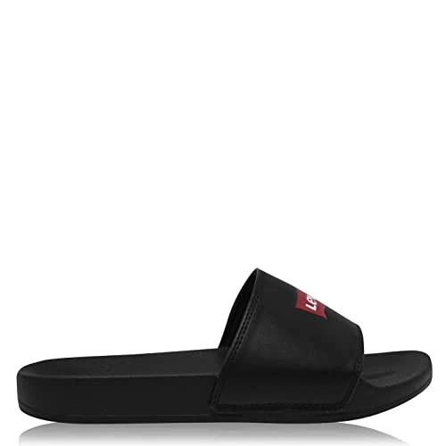 Women's June Batwing S Flat Sandal, Regular Black, 6 UK